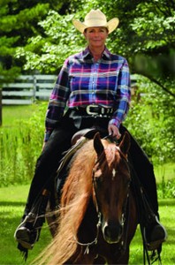 Lyne Laforme à cheval