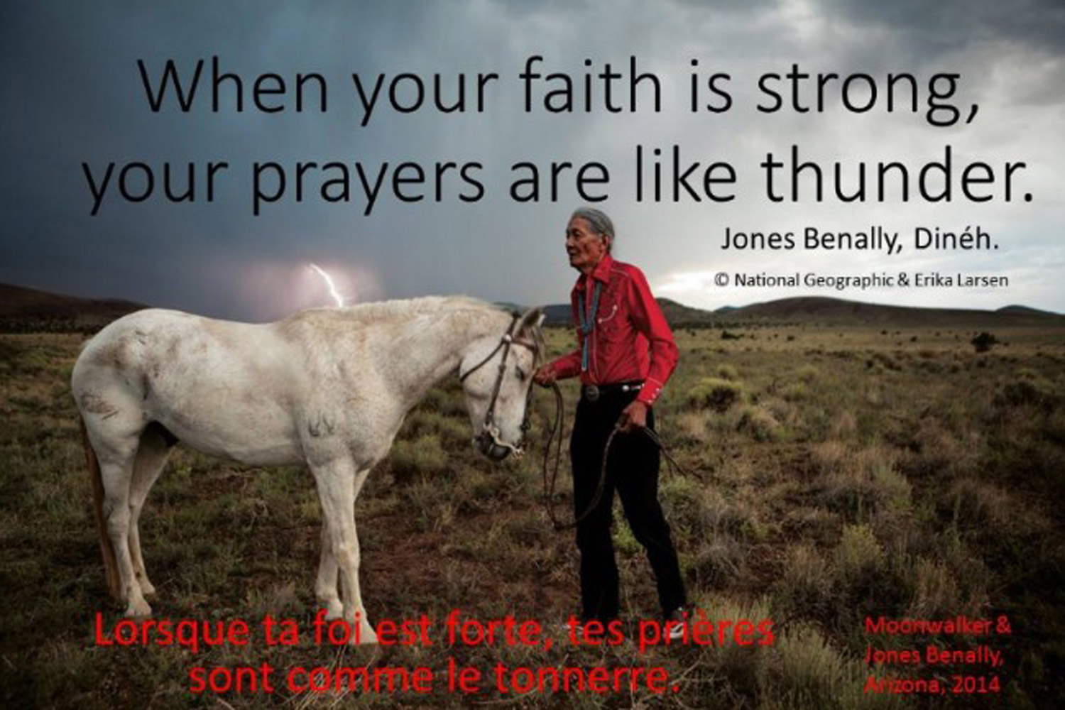 Jones Benally (Navajo) photographié en 2014 par Erika Larsen pour le reportage "Le peuple des Chevaux" © DR