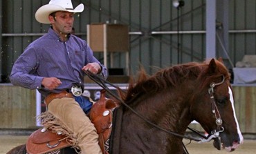 Romuald Poard Champion de France de reining NRHA Open