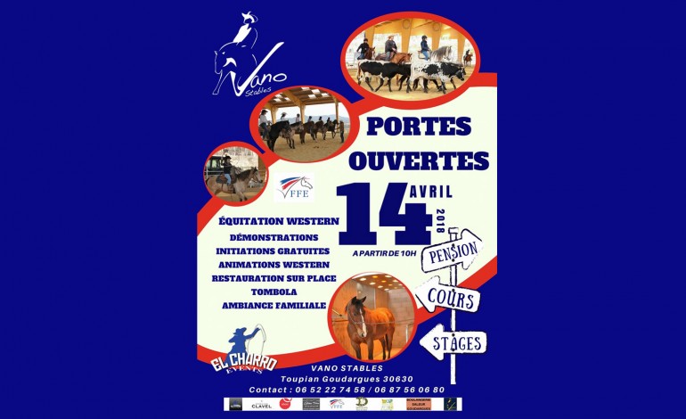 Vano Stables ouvre grandes ses portes samedi 14 avril 2018, vous êtes tous les bienvenus à Goudargues   (Gard)