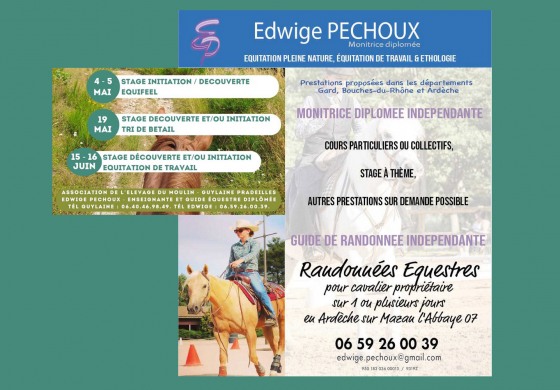 Tous en selle en Ardèche avec Edwige Pechoux