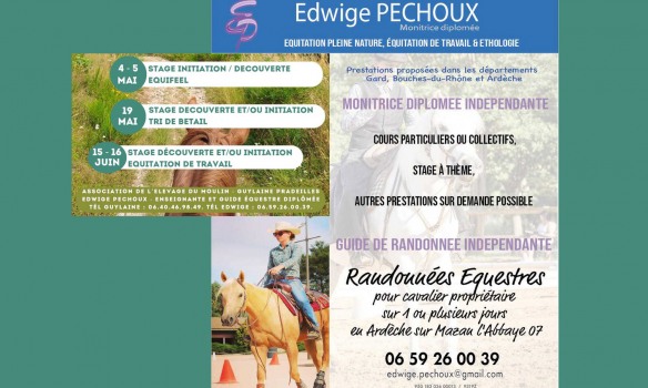 Tous en selle en Ardèche avec Edwige Pechoux