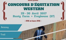 Concours d’équitation western en Moselle fin avril 2017