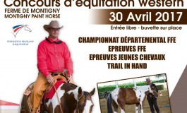 Le concours d’équitation western de Montigny Paint Horse a lieu le 30 avril 2017
