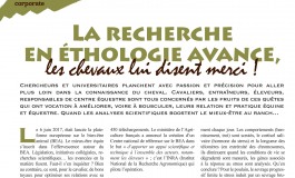 La recherche en éthologie avance, les chevaux lui disent merci ! Plus loin sur le net…