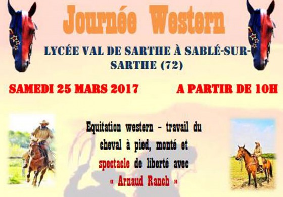 L’équitation western accueillie et fêtée au lycée agricole Val de Sarthe samedi 25 mars 2017