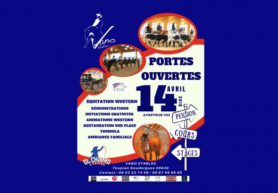 Vano Stables ouvre grandes ses portes samedi 14 avril 2018, vous êtes tous les bienvenus à Goudargues   (Gard)